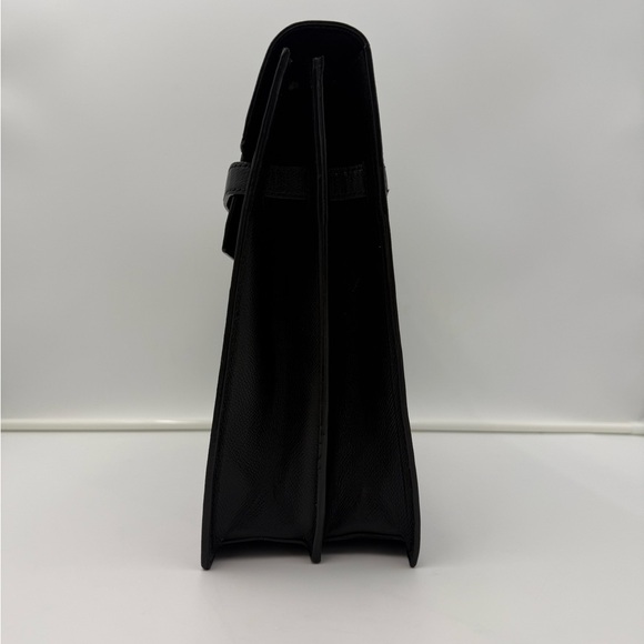 ROYAL GRACE PARIS • Unisex Black Leather Sac à Dépêches 38 • Made in FRANCE - Picture 5 of 16